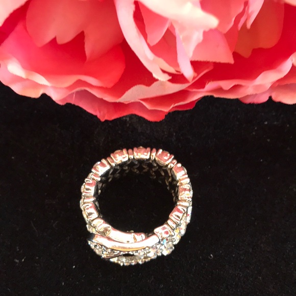 Sparkling Crystal Rhinestone Adjustable Ring - Picture 5 of 6